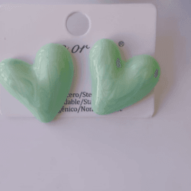 Pendiente nacarado de colores divertido, fabricado en acero inoxidable